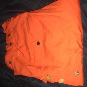 Burton Bright Orange Snow Pants with Snap Pockets